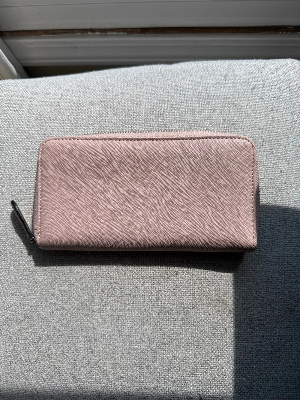 GUESS Pink Zip-Around Wallet with Logo